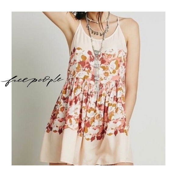 Free People Dresses & Skirts - • [Free People] Peach Floral Dress •